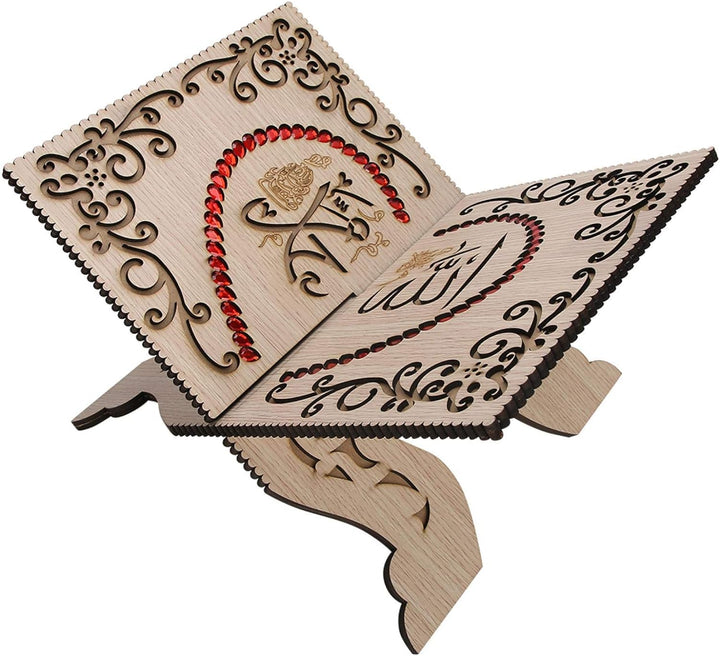 Koran Buchhalter, Koran Stand, Carving Desktop Home Dekoration für Anbetung Schrift Bücherregal Lese