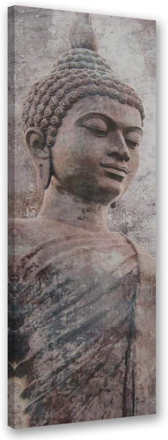Feeby Bilder Buddha 30x90 cm 1 Teilig Wohnzimmer Schlafzimmer Büro Flur Küche Wandbilder Leinwandbil