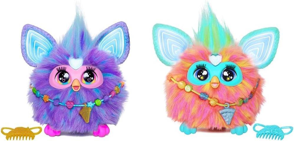 Hasbro Furby interaktives Spielzeug (lila) Deutsche Version & interaktives Spielzeug (orange) Deutsc