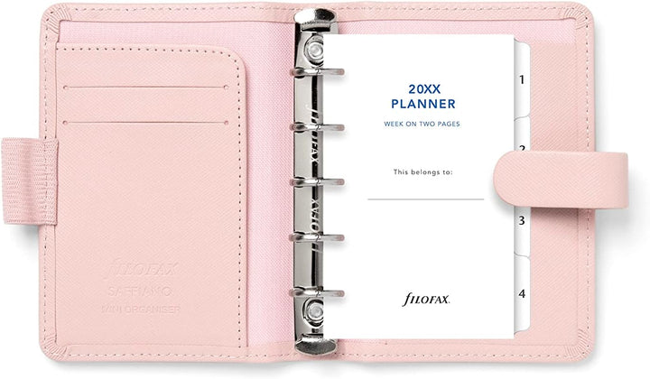 Filofax Mini Saffiano Organizer - Blush, blush