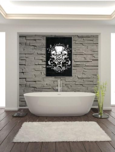 Dark Joker black Leinwandbild Bild auf Leinwand, XXL riesige Bilder fertig gerahmt mit Keilrahmen, K