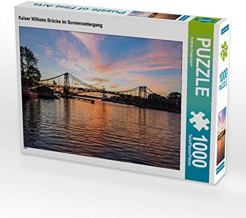 CALVENDO Puzzle Kaiser Wilhelm Brücke im Sonnenuntergang 1000 Teile Lege-Grösse 64 x 48 cm Foto-Puzz