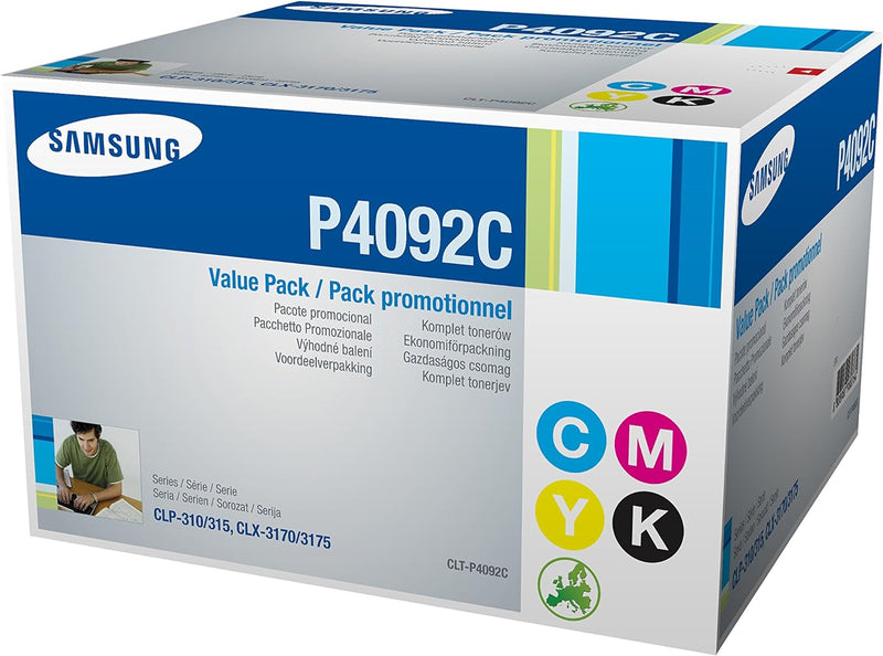 Samsung SU392A CLT-P4092C/ELS Original Toner - Value Pack (C/M/Y/K, Kompatibel mit: CLP-310/CLP-315/