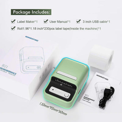 Smart Label Maker B21 mit 230 Etiketten, Bluetooth-Thermo-Preis-Barcode-Etikettendrucker, Mailing-Ad