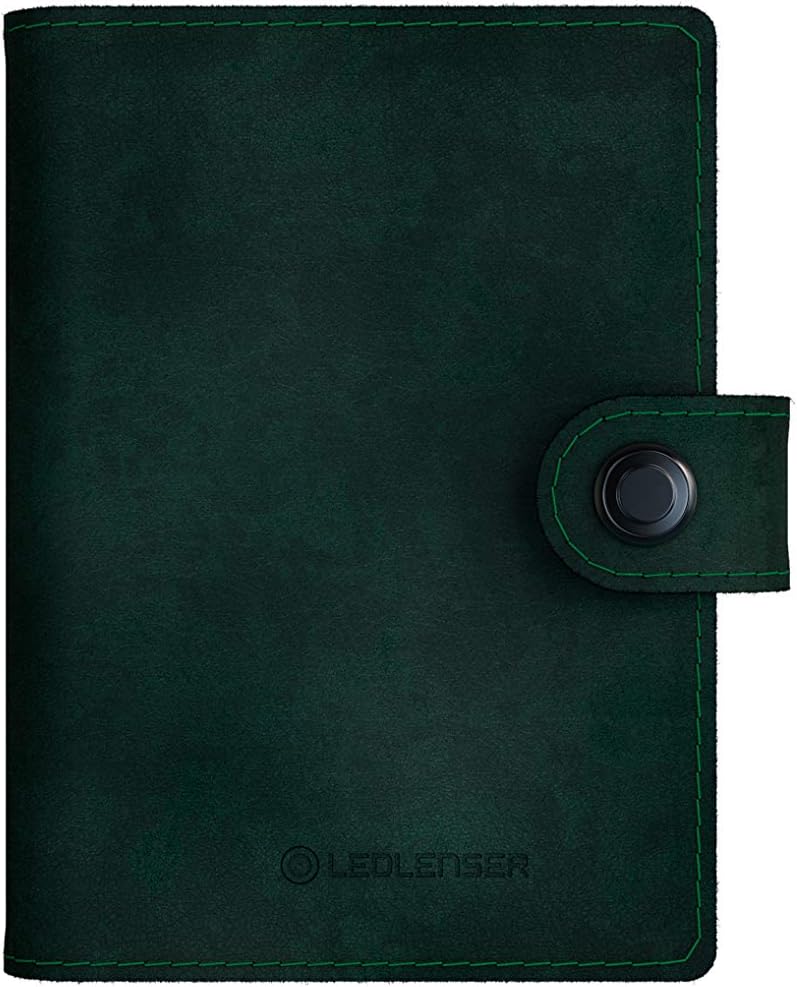 Ledlenser Lite Wallet Portemonnaie, Matte Dark Forest, integrierter RFID-Schutz, aufladbares LED-Lic
