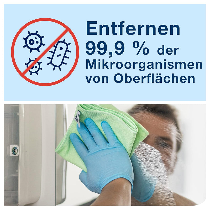 Tork Mikrofaser wiederverwendbare Reinigungstücher Blau, Zur trockenen und nassen Verwendung, 8 × 6