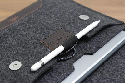 Pack & Smooch Für iPad Pro 11" / Air 10.9" Hülle Sleeve Case 100% Wollfilz Pflanzlich Gegerbtes Lede