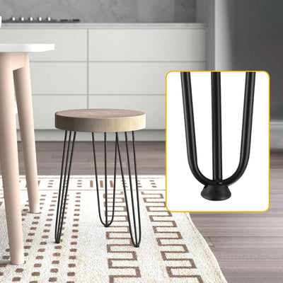 Knpwer 4 Stück Haarnadel Tischbein 60 cm,3 Stangen Haarnadel Füsse,DIY Black Hairpin Couchtisch Bein