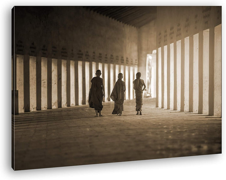 deyoli junge, buddhistische Mönche Format: 60x40 Effekt: Sepia als Leinwand, Motiv fertig gerahmt au