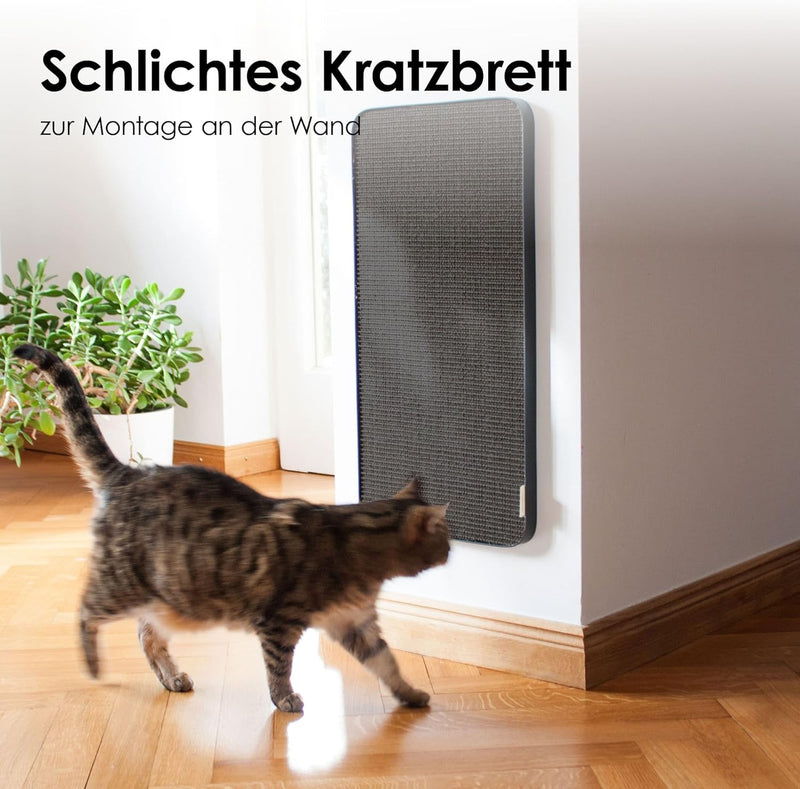 LucyBalu® Katzen Kratzbrett für die Wand I Austauschbare Sisal Kratzmatte mit Metallrahmen | Kratzte