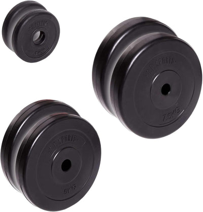 C.P.Sports Hantelscheiben 30mm | Paare 0,5KG bis 20KG oder Sets 26KG / 52KG | Kunststoff mit Zementf