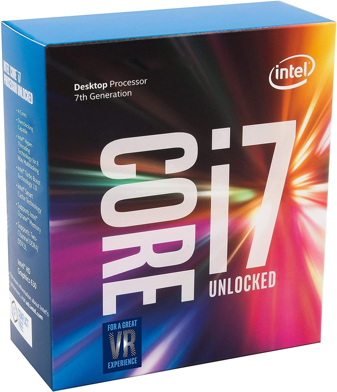 Intel Core i7–7700 K 4,2 GHz QuadCore 8 MB Cache Prozessor nur der Prozessor, nur der Prozessor