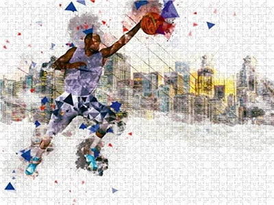 CALVENDO Puzzle Basketball Art 1000 Teile Lege-Grösse 64 x 48 cm Foto-Puzzle Bild von Dirk Meutzner