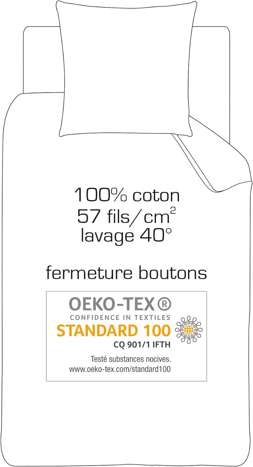 CTI Bettwäsche aus 100% Baumwolle, für Xbox Power Schwarz / Grau 140X200 Cm + 63X63 Cm, Schwarz / Gr