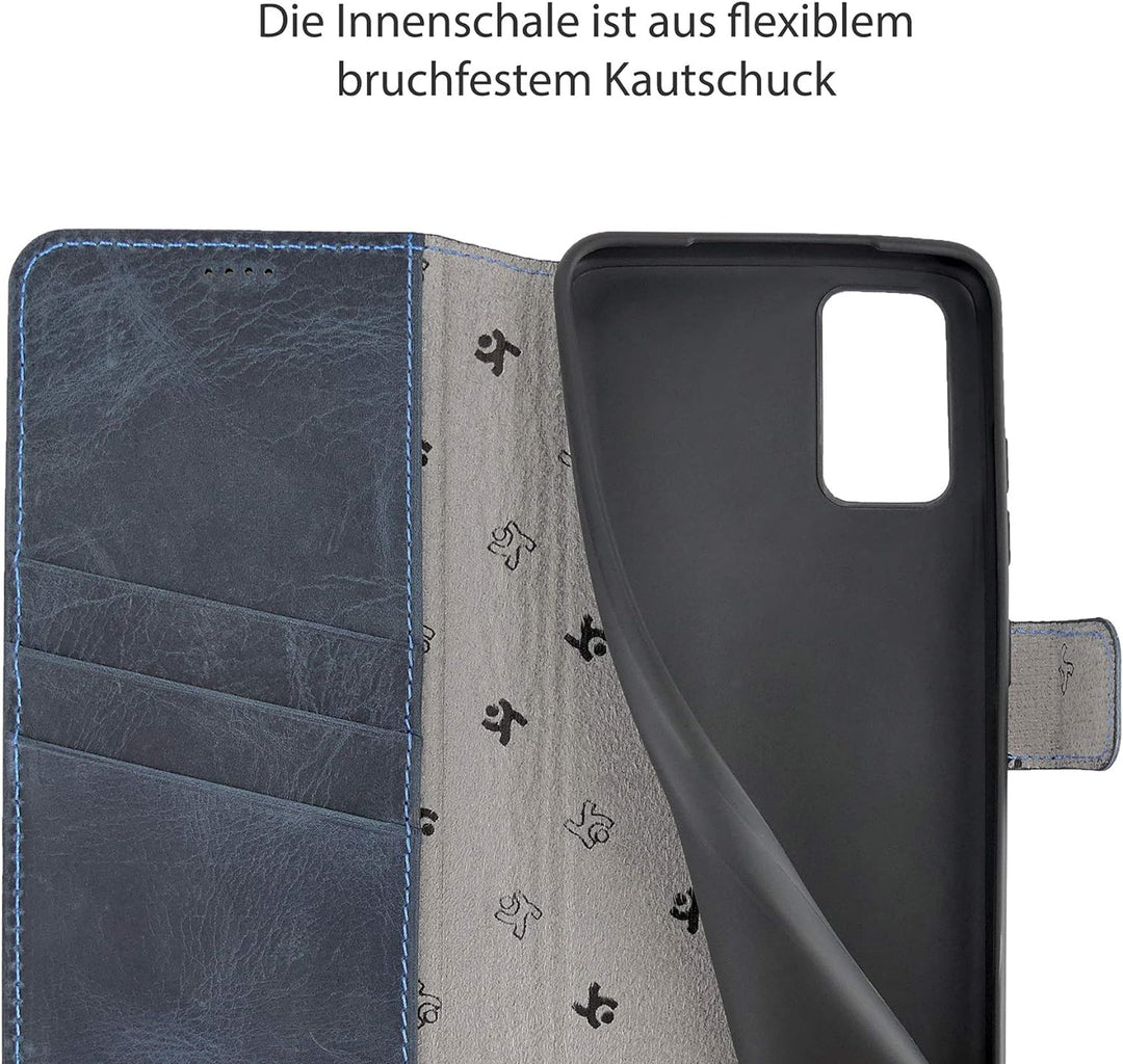 Suncase Book-Style Hülle kompatibel mit Samsung Galaxy S20 Plus Leder Tasche (Slim-Fit) Lederhülle H