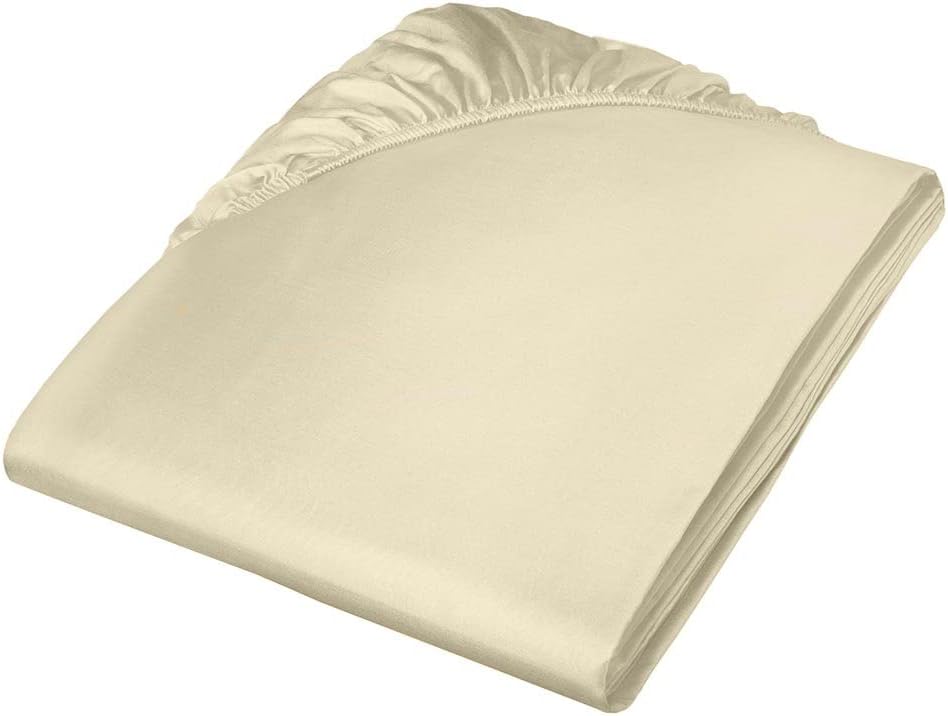 fleuresse Uni-Colours, Spannbettlaken mit Rundumgummi, Mako Satin, 100 Prozent Baumwolle, ideal für