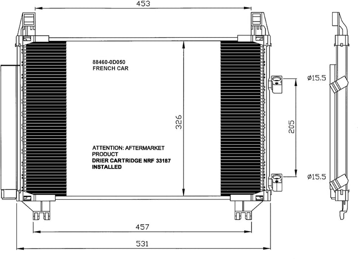 NRF 35653 Kondensator, Klimaanlage
