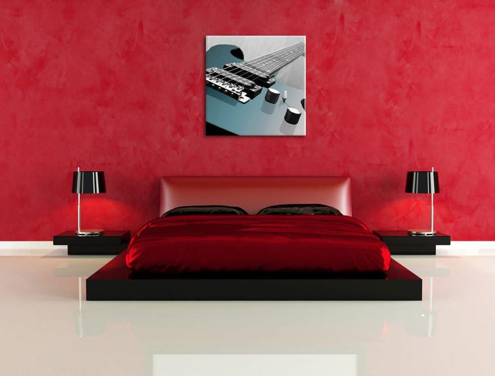 Pixxprint E-Gitarre als Leinwandbild/Grösse: 70x70 cm/Wandbild/Kunstdruck/fertig bespannt, 70x70
