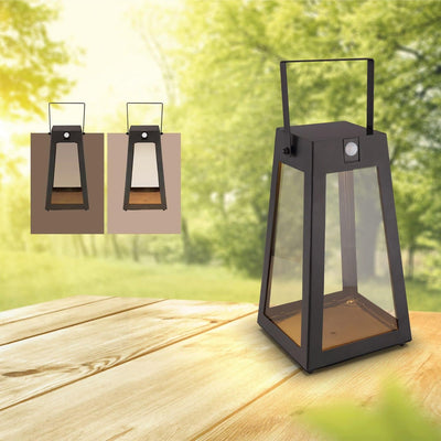 Solarlampe für Aussen Stehend Laterne mit Pflegetuch – Solarleuchte Dekoration Garten 30 cm Hoch – A