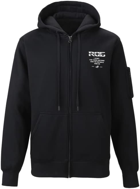 ASUS Unisex Rog Pixel Game Jacke, Grösse M Kapuzenpullover, Schwarz, M