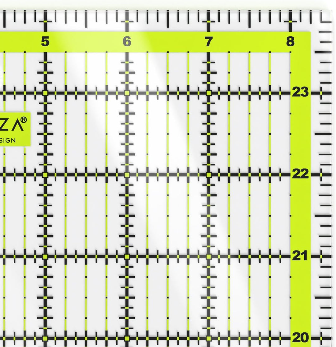 ARTEZA Patchwork-Lineal, transparentes Acryl Quilt-Lineal, 8.5 x 24 Zoll, Lineal für Quiltstoff mit