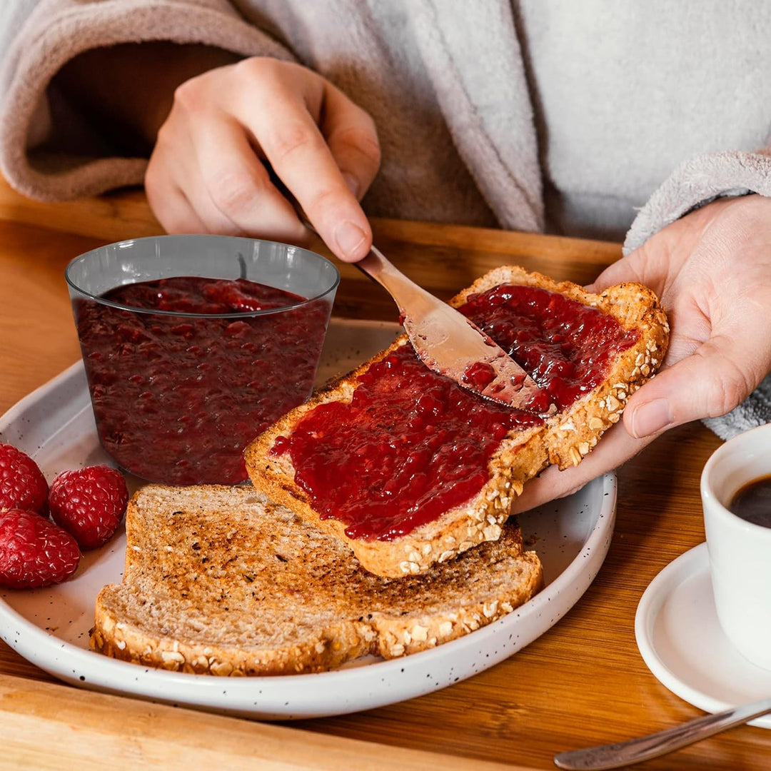100 Einwegbecher aus Kunststoff, für Wein und Dessert, 220 ml, transparent, hart, Züritus, Snacks, i