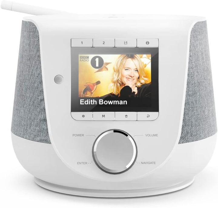 Hama DAB+ Digitalradio Internetradio (Smart Radio mit 2-Wege-Lautsprecher & Handy-Ladefunktion, WLAN