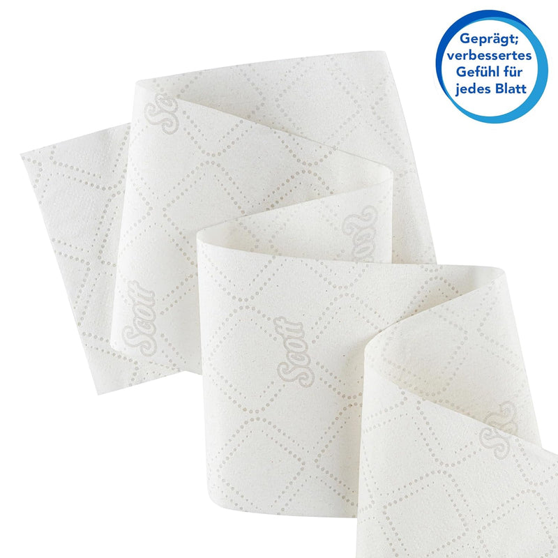 Scott Essential Jumbo Toilettenpapierrollen 8614 – 2-lagiges Toilettenpapier – 12 Rollen mit je 500