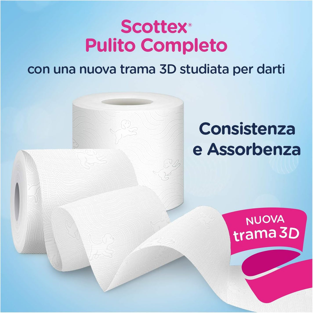 Scottex Komplettes Toilettenpapier, 36 Rollen Maxi, umweltfreundliche Verpackung aus Papier