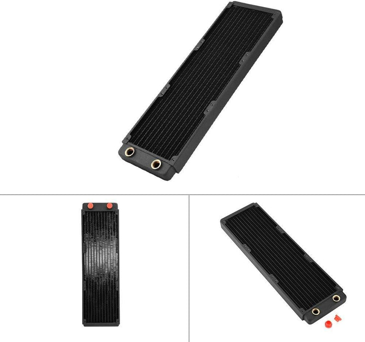 360mm Kupfer Radiator, G1/4 Gewinde Kupfer Heizkörper PC Wasserkühlung Flüssigkeit Wasserkühler Wärm
