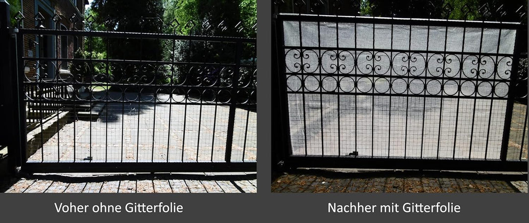 EXCOLO Gitterfolie 25m x 3,0m = 75m² transparent weiss Abdeckung Plane als Windschutz Sichtschutz We