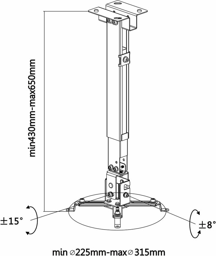 aisens cwp01tse-049 – Decken-/Wandhalterung für Projektor, Weiss