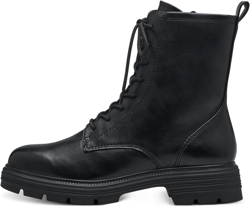 Tamaris Damen Combat Boots, Frauen Stiefeletten 38 EU Schwarz, 38 EU Schwarz