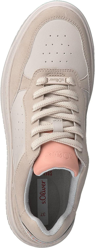 s.Oliver Damen 5-5-23610-30 Sneaker 40 EU Offwht Salmon, 40 EU Offwht Salmon