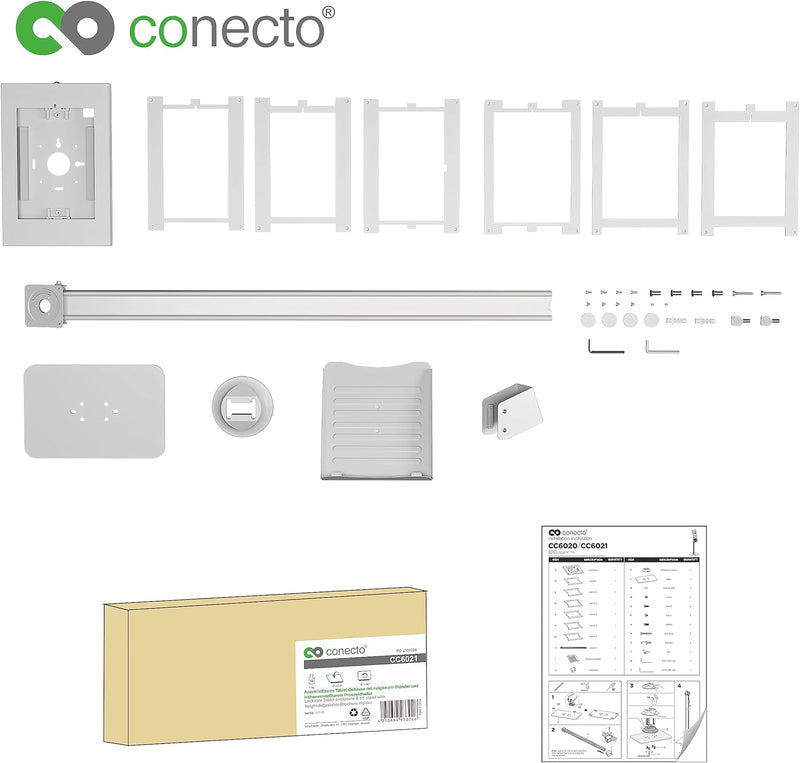 conecto Bodenhalterung für Tablet, mit abschliessbarem Stahlgehäuse für Tab A 10.1 (2019)/ Tab A7/ S