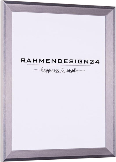 Rahmendesign24 Posterrahmen Rio 70x100 Silber (hochglanz) Fotorahmen, Wechselrahmen, Bilderrahmen, 7