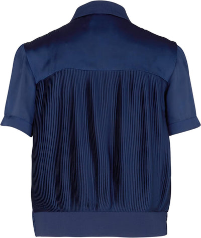 FILA Damen Timisoara with Pleated Back T-Shirt S Medieval Blue, S Medieval Blue