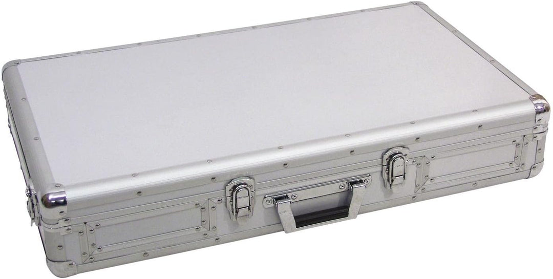 ROADINGER Universal-Konsole DIGI-1 2xCD/1xM-10 sil | DJ-Flightcase für 2 CD-Player und ein Mischpult