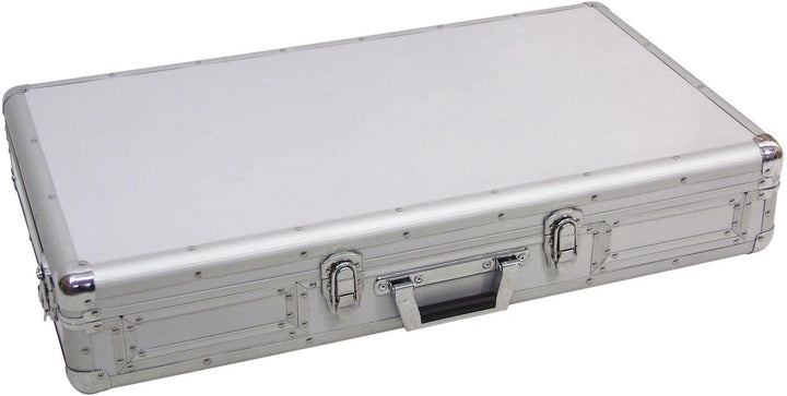 ROADINGER Universal-Konsole DIGI-1 2xCD/1xM-10 sil | DJ-Flightcase für 2 CD-Player und ein Mischpult