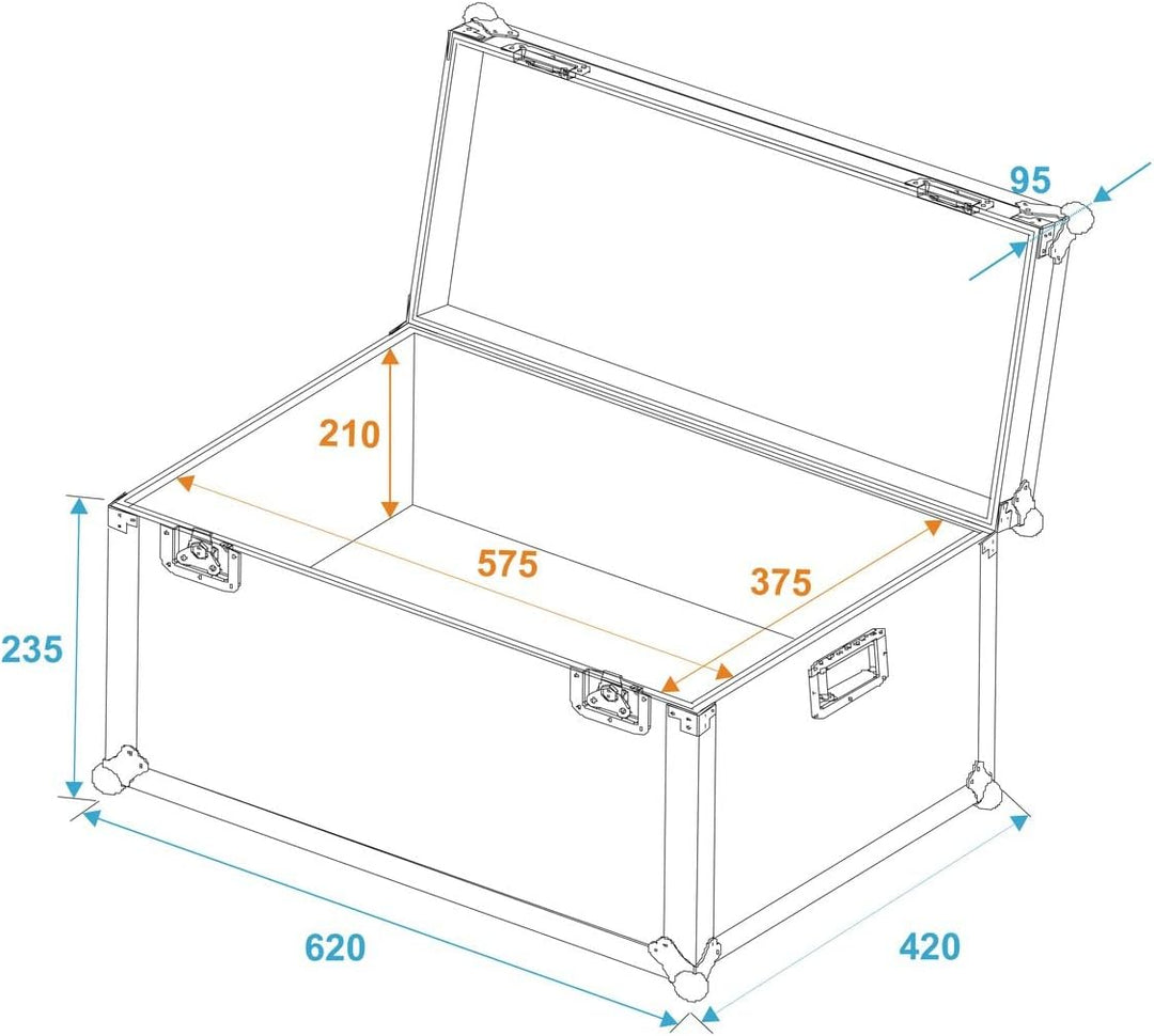 ROADINGER Universal-Transport-Case 60x40x30cm | Flightcase, universal einsetzbar