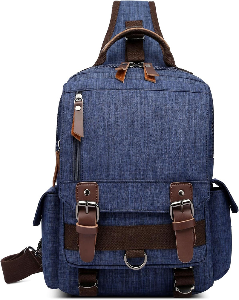 DORRISO Brusttasche Herren Mode Grosse Kapazität Schultertasche für 10,9 Zoll iPad mit Griff Mehrere