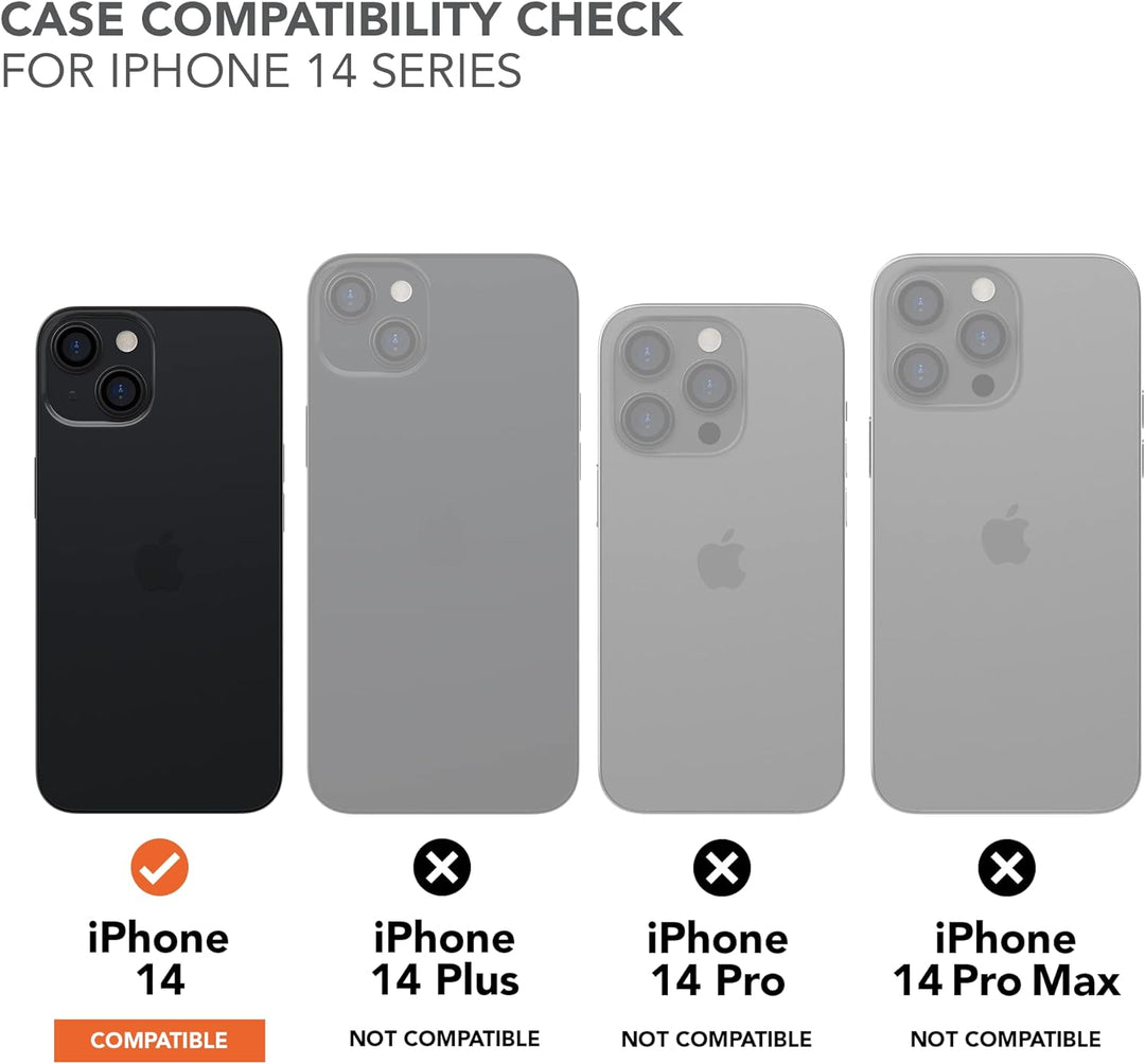 Rokform - iPhone 14 Hülle, Crystal Series, magnetisch + MagSafe kompatibel, klare Apple Hülle, iPhon