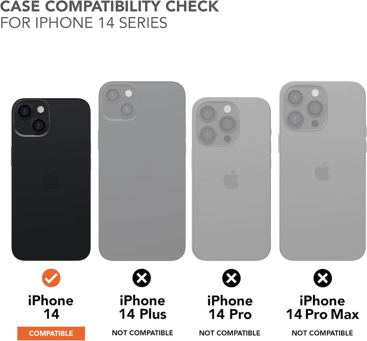 Rokform - iPhone 14 Hülle, Crystal Series, magnetisch + MagSafe kompatibel, klare Apple Hülle, iPhon