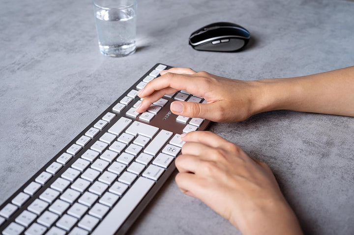 CHERRY KW 9100 Slim for MAC, kabellose Tastatur, Mac-Layout, Amerikanisches Layout (QWERTY), wahlwei