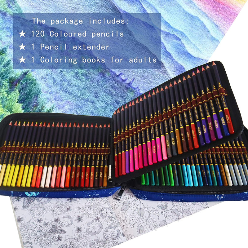Professionelle Buntstifte Set - 120 Buntstifte Kunst-Set mit weiche Farbmine, vorgespitzt, hochwerti