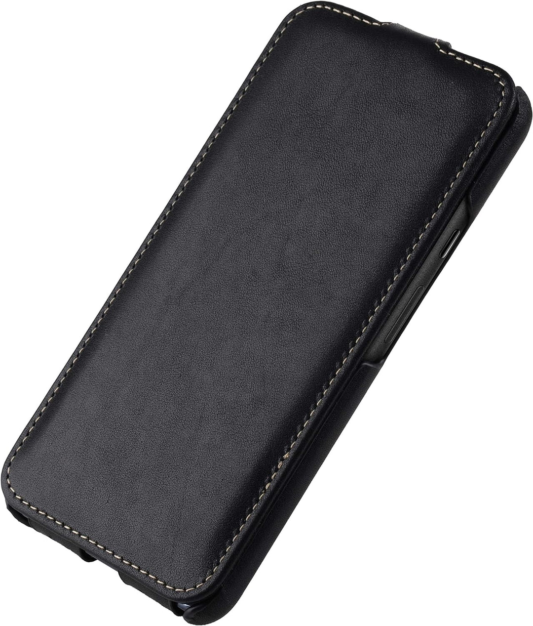 STILGUT UltraSlim kompatibel mit Google Pixel 4a 5G Hülle - Pixel 4a 5G Flip Case aus Leder, Klapphü