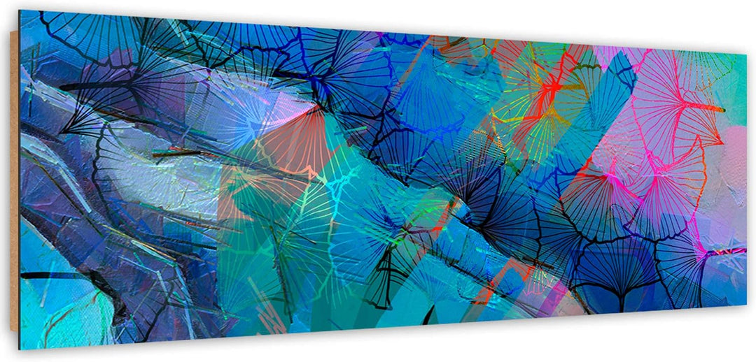 Feeby Deco Panel Abstraktes design Bild Kunstdruck modern Muster Blau 120x40 cm Deco panel 120x40 cm