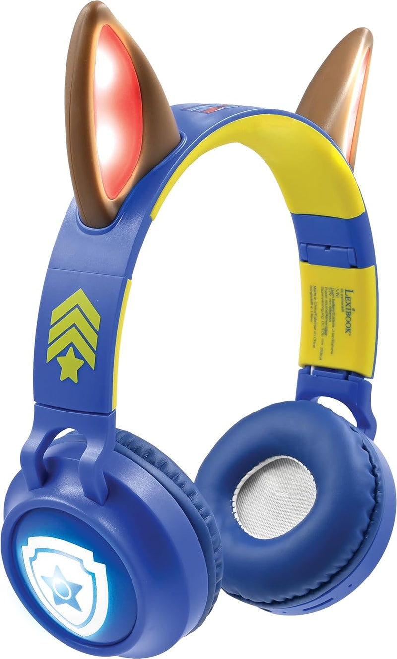 Lexibook - Paw Patrol - Bluetooth Headphones w. Lights (HPBT015PA) Paw Patrol - Chase, Paw Patrol -