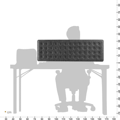 RICOO Akustik Trennwand für Schreibtisch SAP0930-G 92 x 30 x 1,5 cm Grau Büro Home Office Pinnwand S