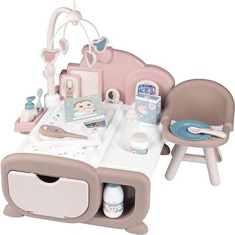 Smoby Toys - Baby Nurse Cocoon Puppen-Spiel-Set für Kinder ab 3 Jahren - 3-in-1 Spielcenter (Puppenb